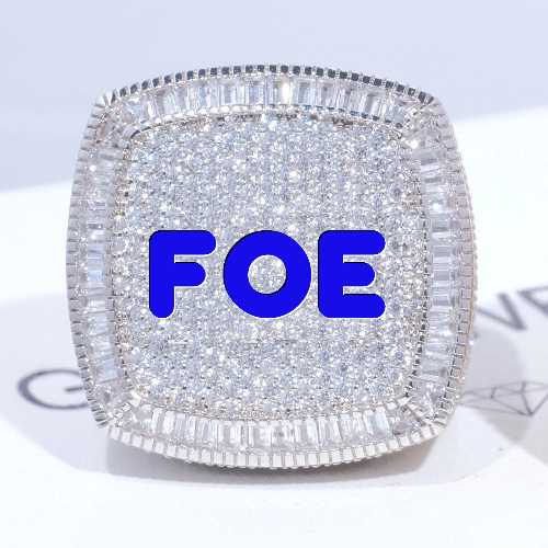 CUSTOM LETTER 3D ICED RING
