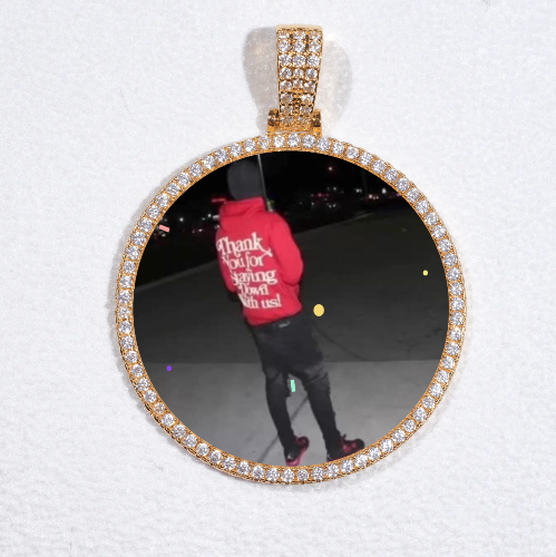 MEDIUM 3D CIRCLE CUSTOM PICTURE PENDANT