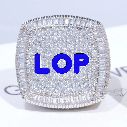 CUSTOM LETTER 3D ICED RING