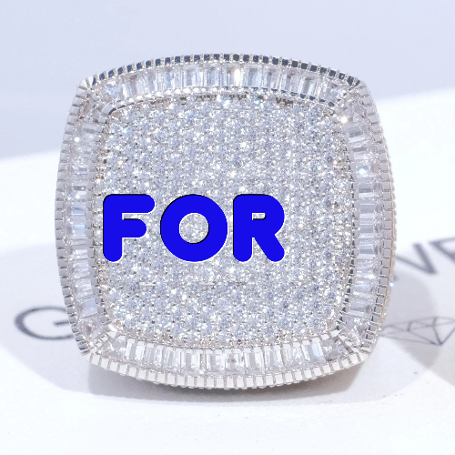 CUSTOM LETTER 3D ICED RING