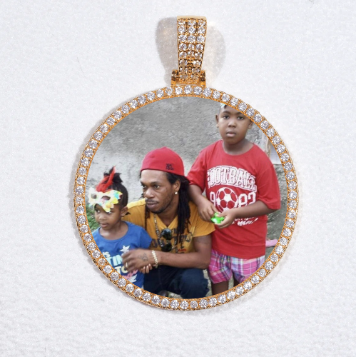 MEDIUM 3D CIRCLE CUSTOM PICTURE PENDANT