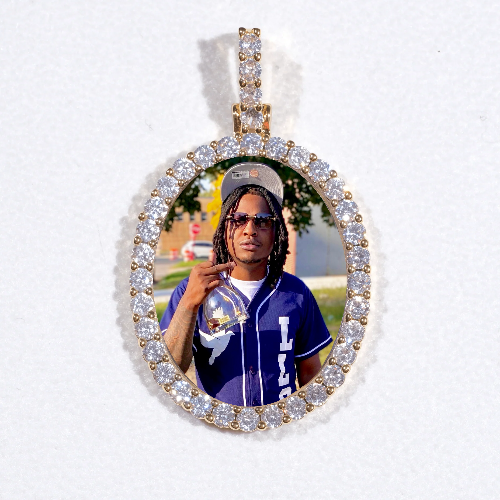 3D Oval Custom Picture Pendant
