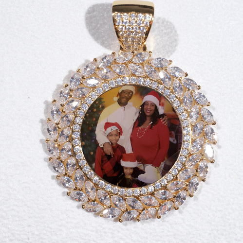 Large 3D Wheat Ear Custom Picture Pendant