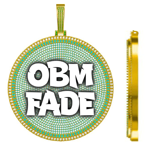 CUSTOM LETTER NECKLACE 3D BIG DISC