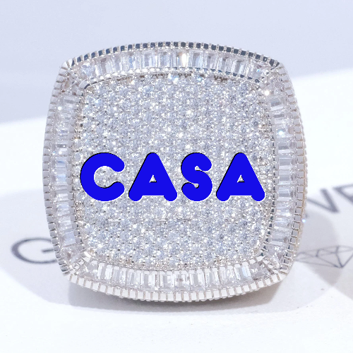 CUSTOM LETTER 3D ICED RING