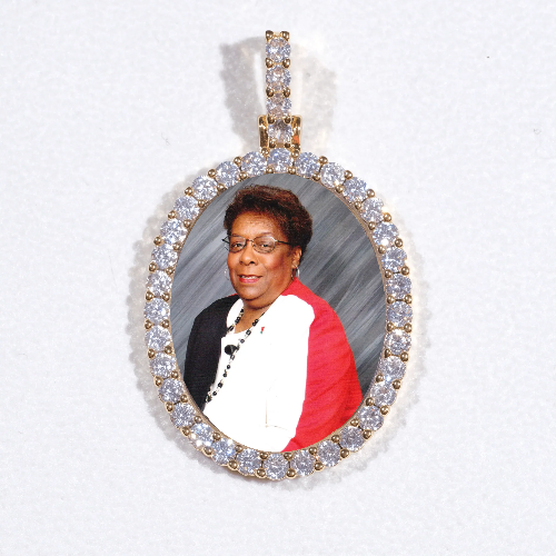 3D Oval Custom Picture Pendant