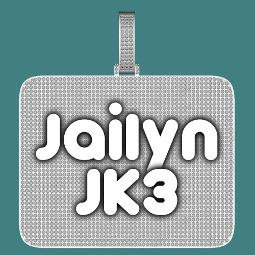 CUSTOM LETTER NECKLACE 3D BIG SQUARE