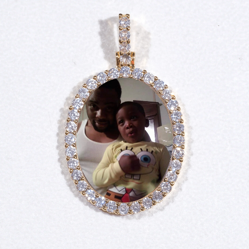 3D Oval Custom Picture Pendant