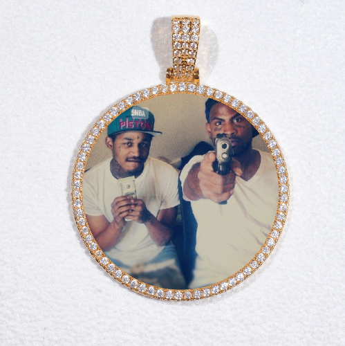 MEDIUM 3D CIRCLE CUSTOM PICTURE PENDANT