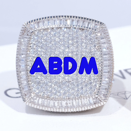 CUSTOM LETTER 3D ICED RING