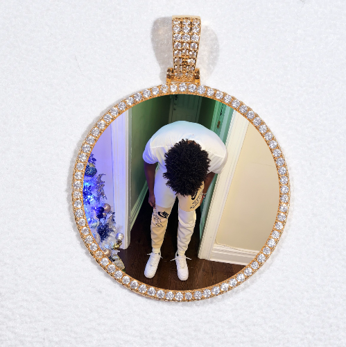 MEDIUM 3D CIRCLE CUSTOM PICTURE PENDANT