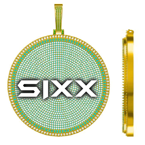 CUSTOM LETTER NECKLACE 3D BIG DISC