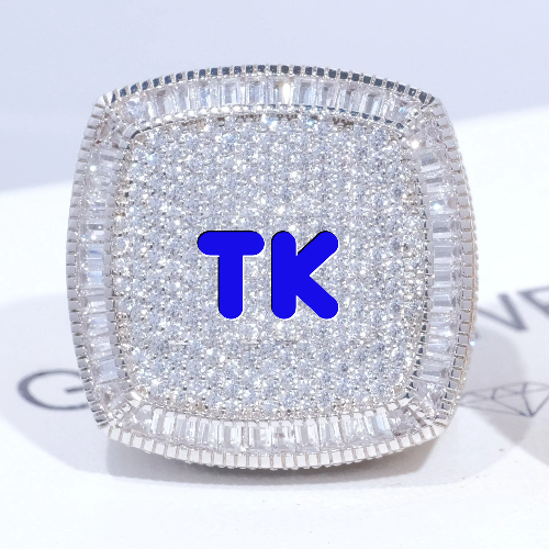 CUSTOM LETTER 3D ICED RING