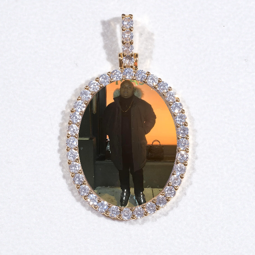 3D Oval Custom Picture Pendant