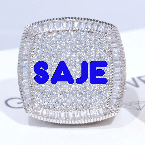 CUSTOM LETTER 3D ICED RING
