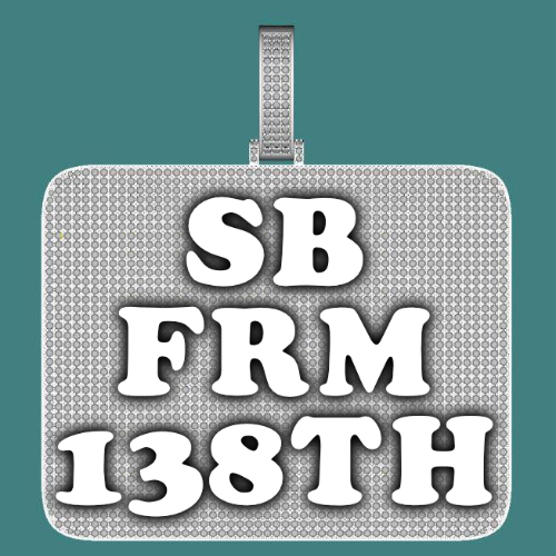 CUSTOM LETTER NECKLACE 3D BIG SQUARE