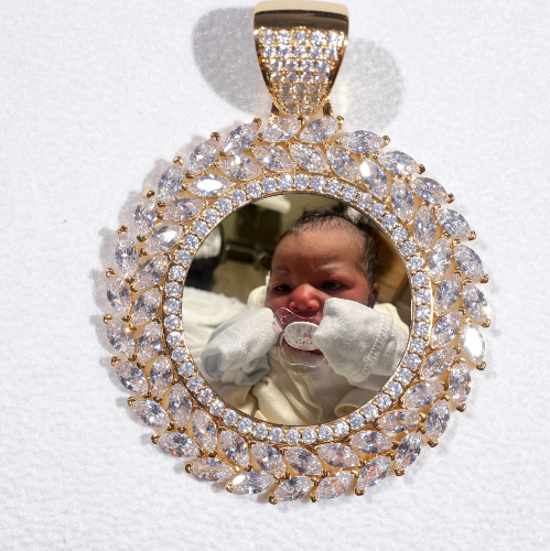 Large 3D Wheat Ear Custom Picture Pendant