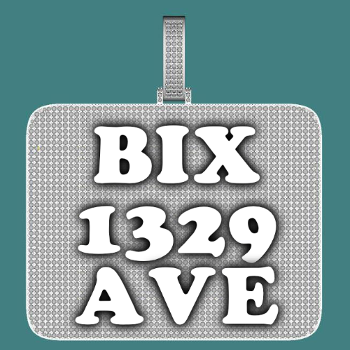 CUSTOM LETTER NECKLACE 3D BIG SQUARE