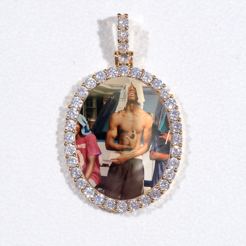 3D Oval Custom Picture Pendant