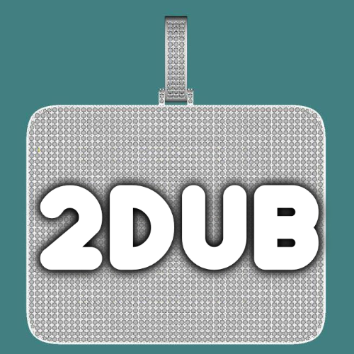 CUSTOM LETTER NECKLACE 3D BIG SQUARE