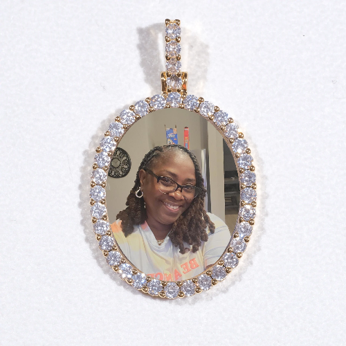 3D Oval Custom Picture Pendant