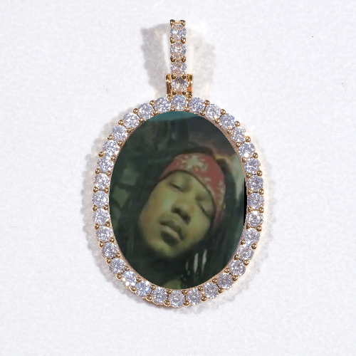 3D Oval Custom Picture Pendant