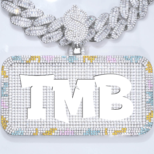 CUSTOM LETTER NECKLACE 3D COLORFUL SQUARE