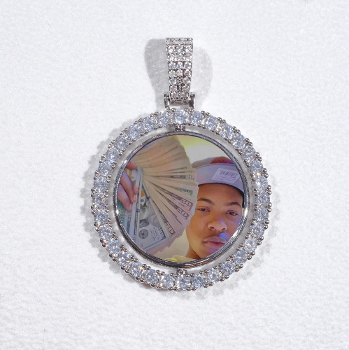 3D Spinning 2-Faced Custom Picture Pendant