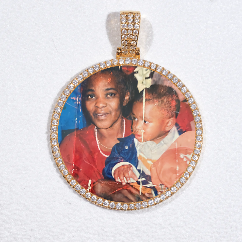 MEDIUM 3D CIRCLE CUSTOM PICTURE PENDANT