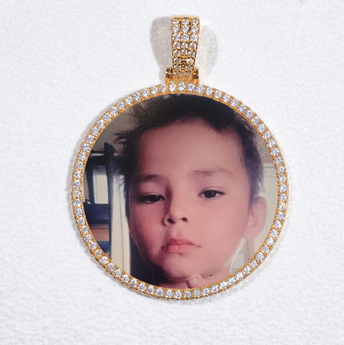 MEDIUM 3D CIRCLE CUSTOM PICTURE PENDANT