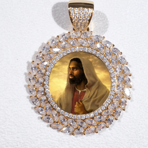 Large 3D Wheat Ear Custom Picture Pendant