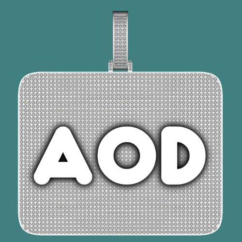 CUSTOM LETTER NECKLACE 3D BIG SQUARE