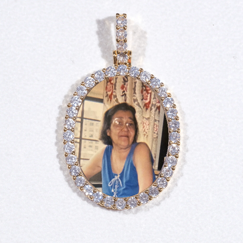 3D Oval Custom Picture Pendant