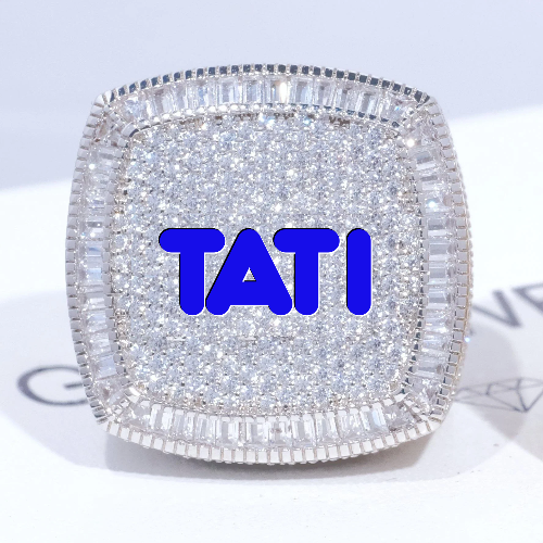 CUSTOM LETTER 3D ICED RING