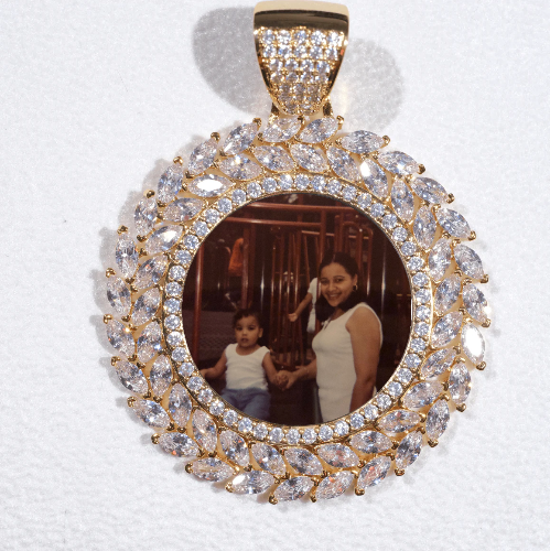 Large 3D Wheat Ear Custom Picture Pendant