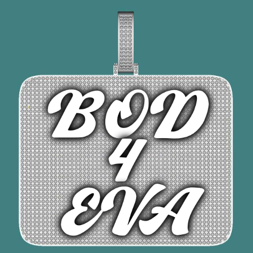 CUSTOM LETTER NECKLACE 3D BIG SQUARE