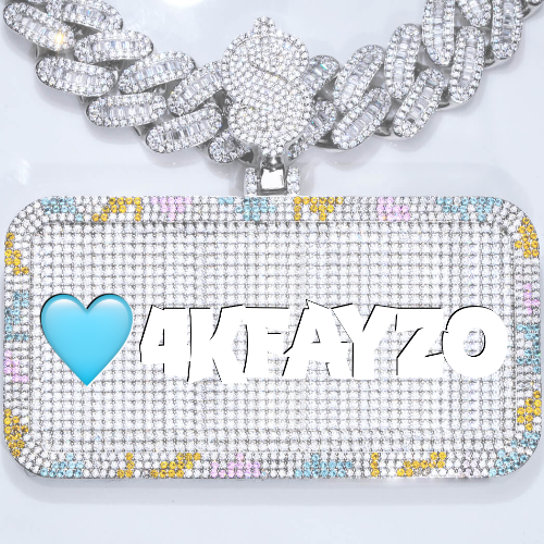 CUSTOM LETTER NECKLACE 3D COLORFUL SQUARE