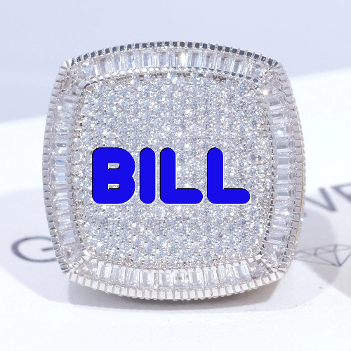 CUSTOM LETTER 3D ICED RING