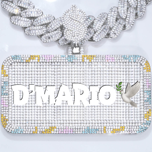 CUSTOM LETTER NECKLACE 3D COLORFUL SQUARE