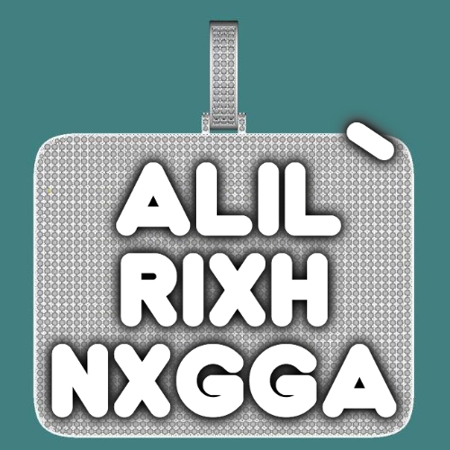 CUSTOM LETTER NECKLACE 3D BIG SQUARE