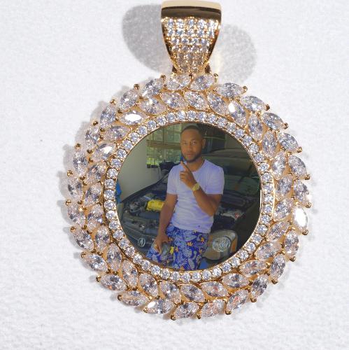 Large 3D Wheat Ear Custom Picture Pendant
