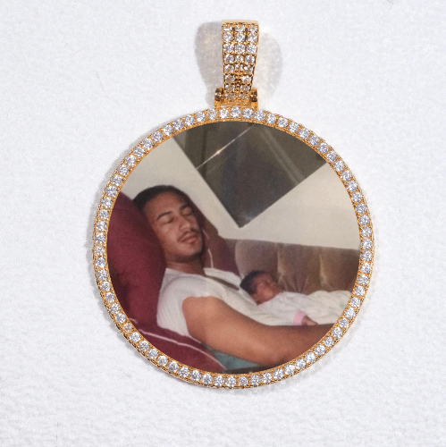 MEDIUM 3D CIRCLE CUSTOM PICTURE PENDANT