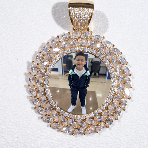Large 3D Wheat Ear Custom Picture Pendant