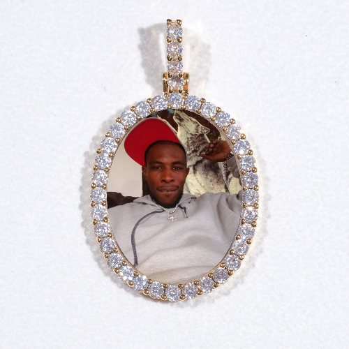 3D Oval Custom Picture Pendant