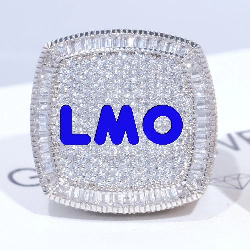 CUSTOM LETTER 3D ICED RING