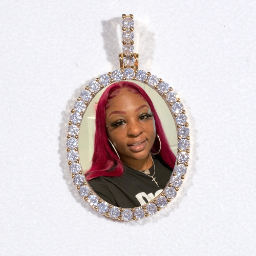 3D Oval Custom Picture Pendant