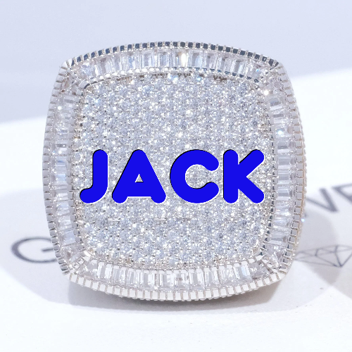 CUSTOM LETTER 3D ICED RING