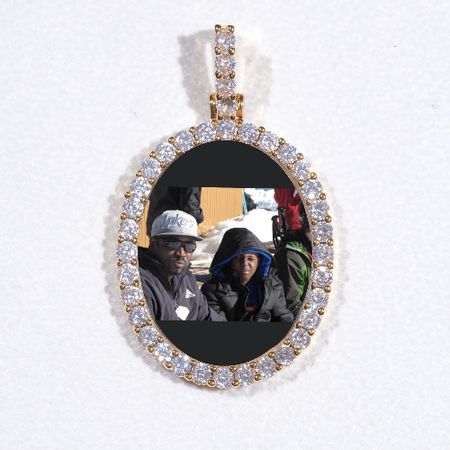 3D Oval Custom Picture Pendant