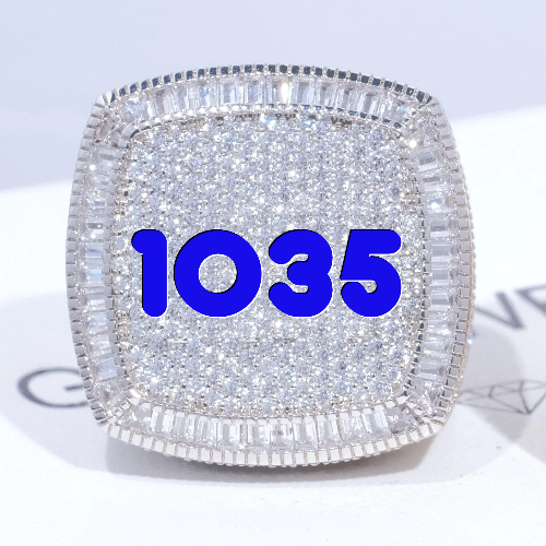 CUSTOM LETTER 3D ICED RING
