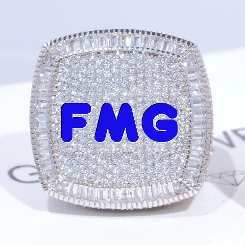 CUSTOM LETTER 3D ICED RING